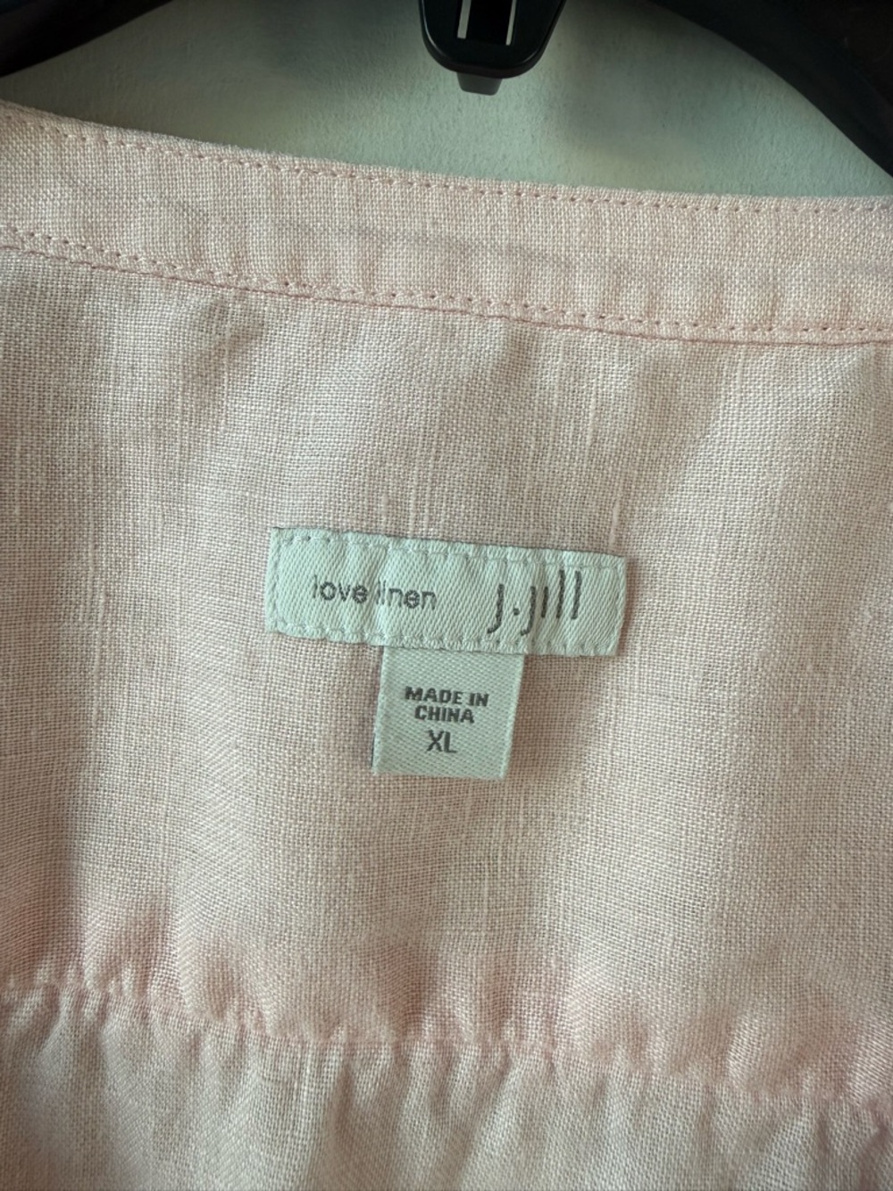 J. Jill Love Linen Pintuck Tunic Top Light Pink XL Coastal boho - Picture 2 of 6